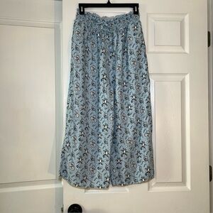 Salty Lemon Wide Leg Cropped floral Pants